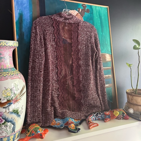 Charlotte Russe Maroon Cardigan - Picture 5 of 16